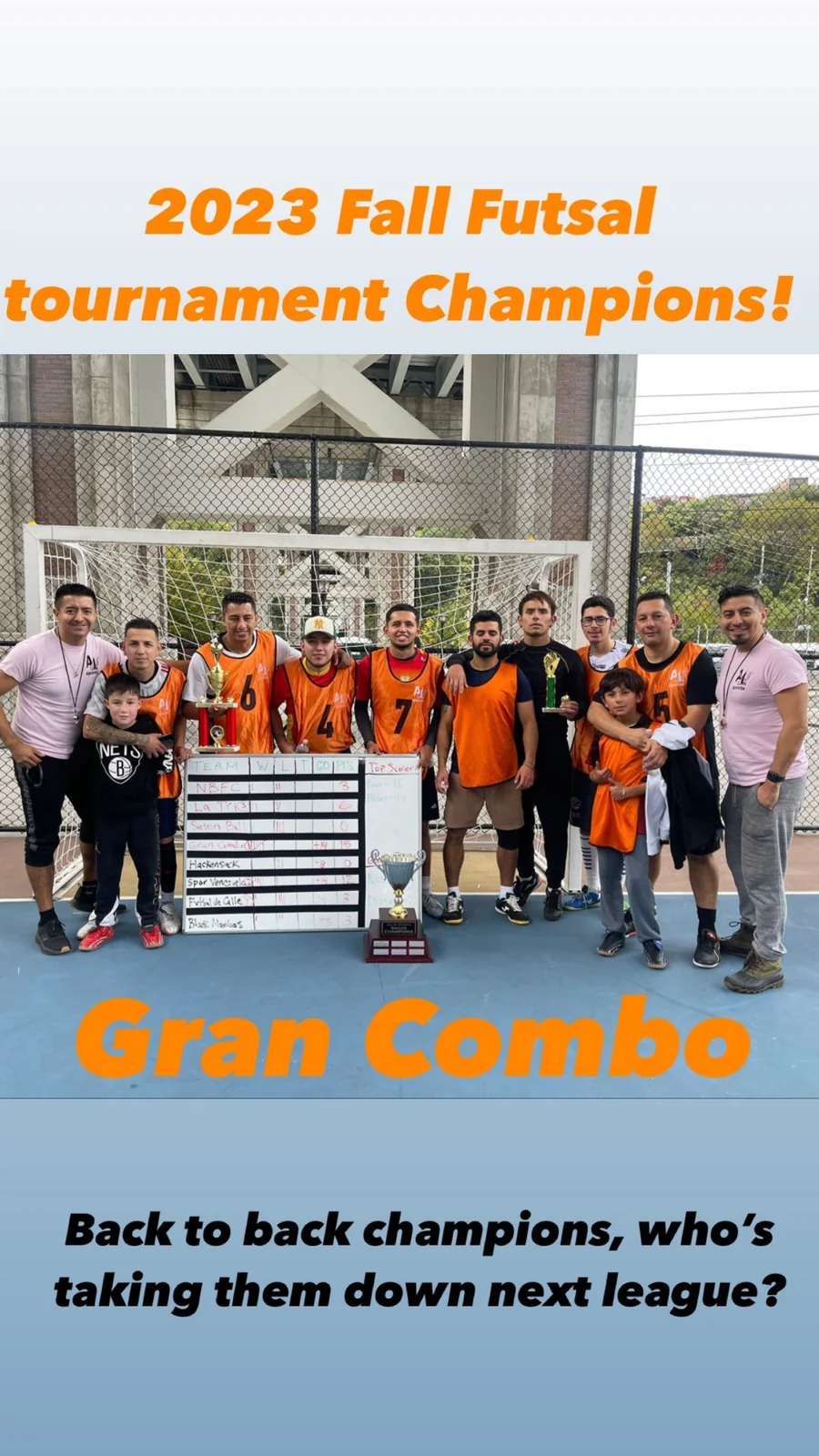 Gran Combo - Fall Futsal 2023 Champions