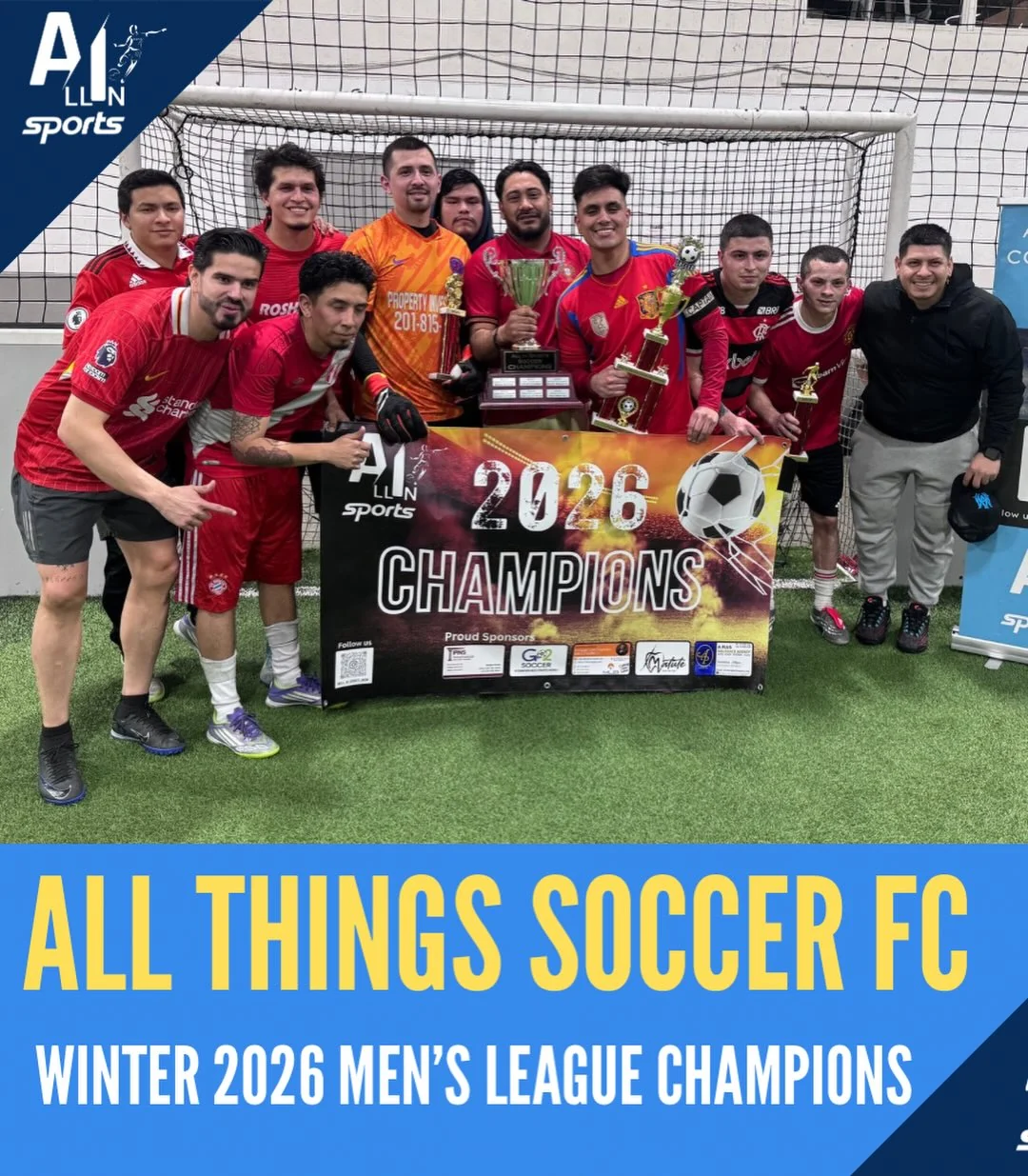 All Things Soccer FC - Winter Men’s 2026 Champions